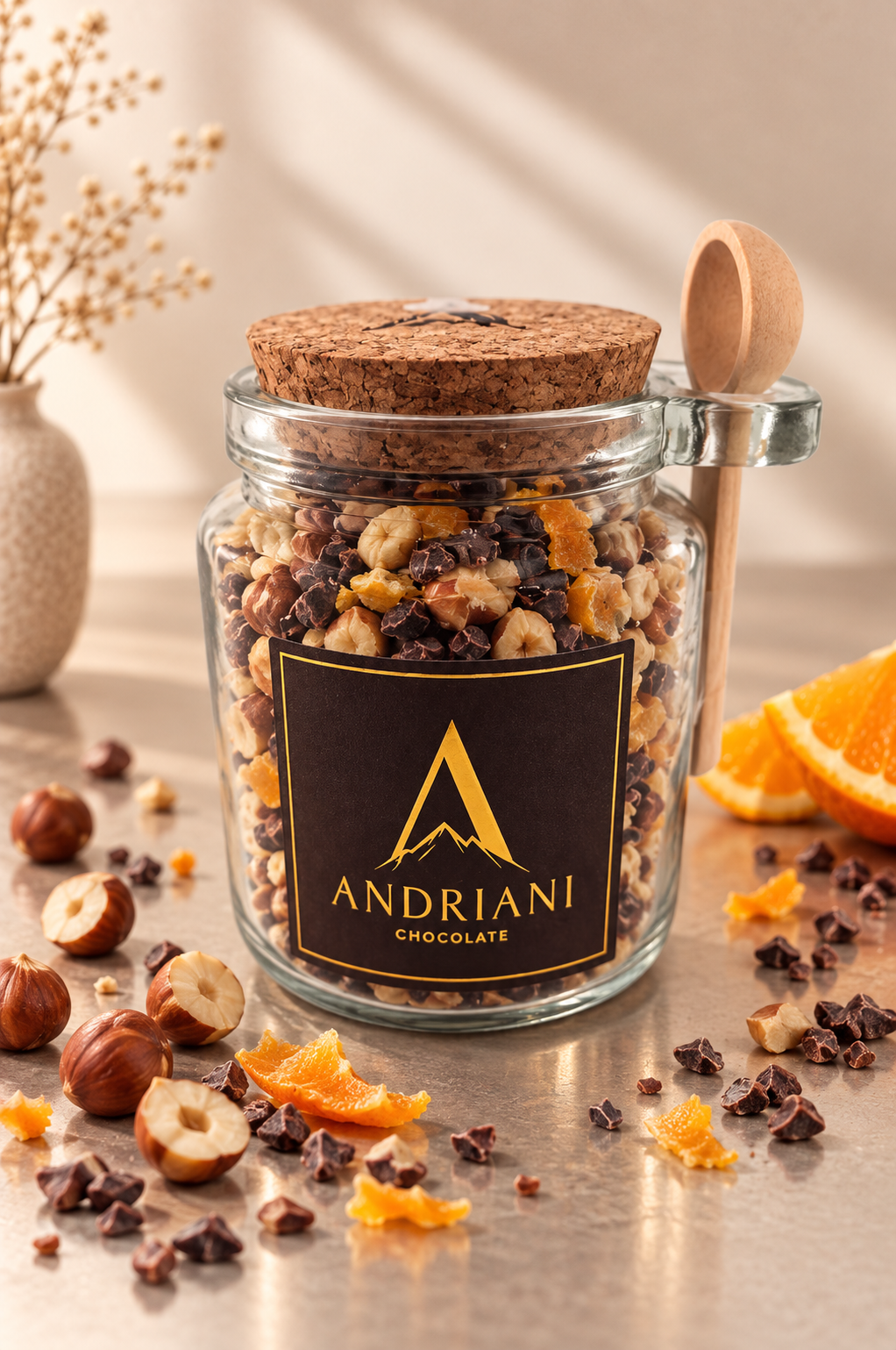 Cocoa Nibs, Hazelnut & Orange – 115g