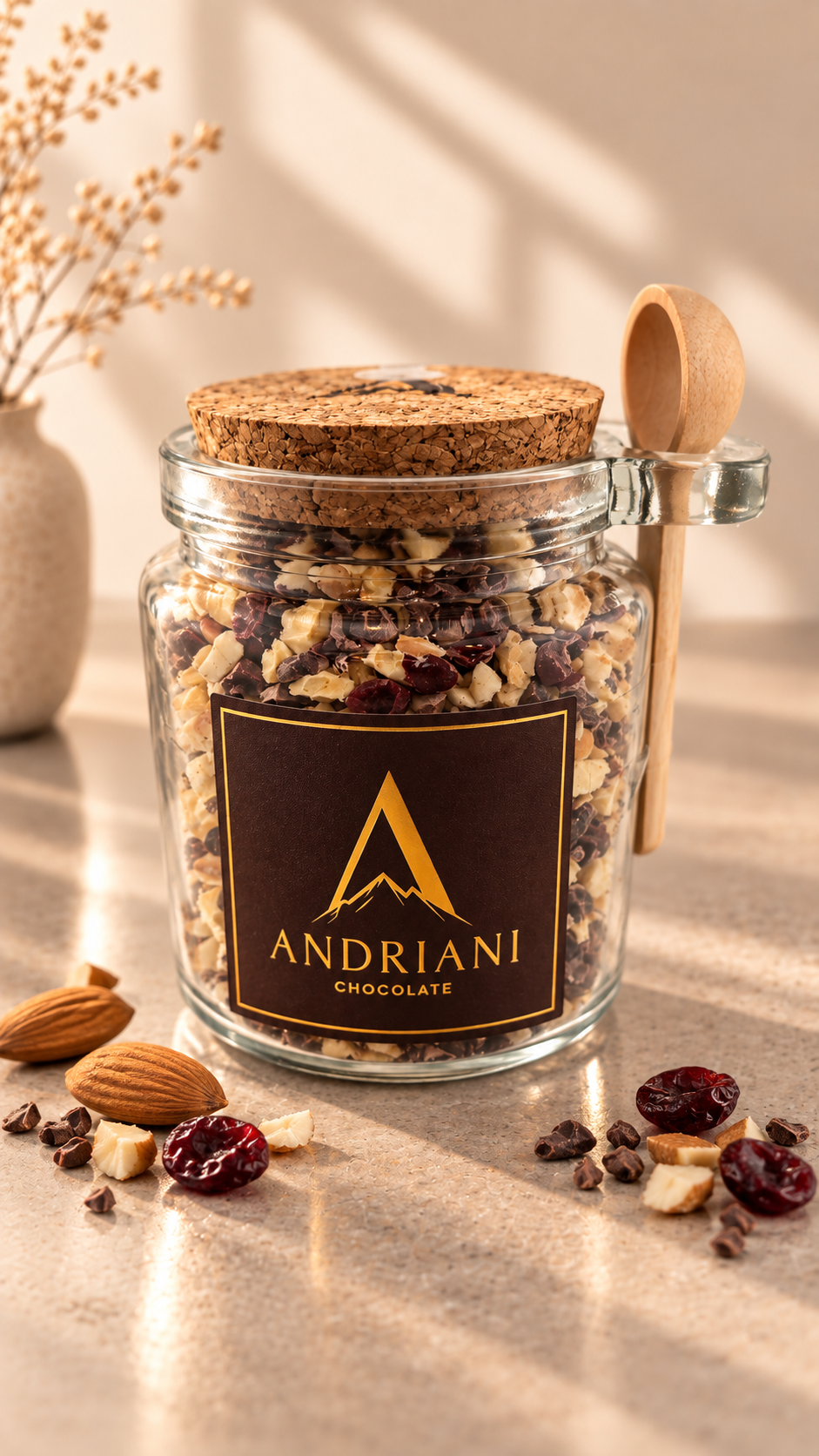 Cocoa Nibs, Almond & Sour Cherry – 115g
